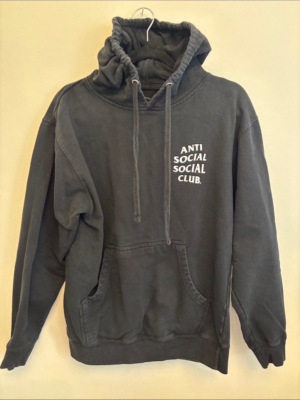 Anti Social Social Club Black Hoodie with White Logo - Picture 15 of 15